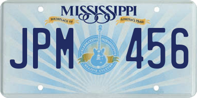 MS license plate JPM456