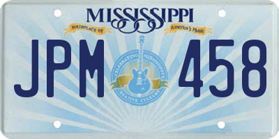MS license plate JPM458