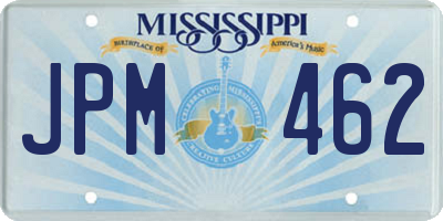 MS license plate JPM462