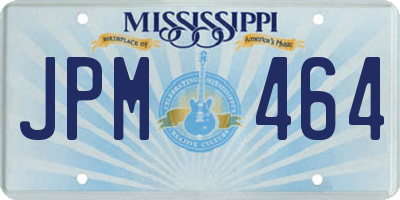 MS license plate JPM464