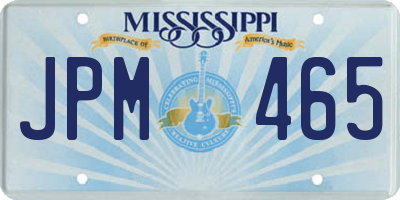 MS license plate JPM465