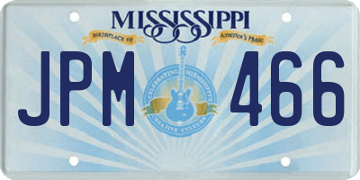MS license plate JPM466