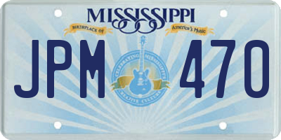 MS license plate JPM470
