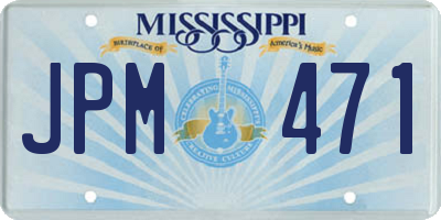 MS license plate JPM471