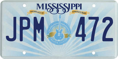 MS license plate JPM472