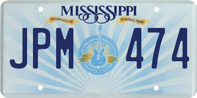 MS license plate JPM474