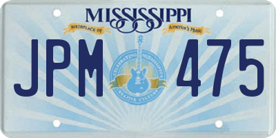 MS license plate JPM475