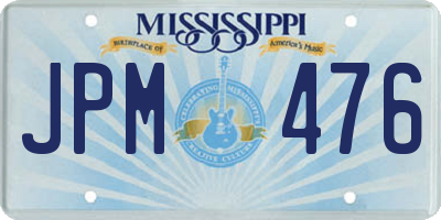 MS license plate JPM476