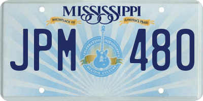 MS license plate JPM480