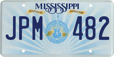 MS license plate JPM482