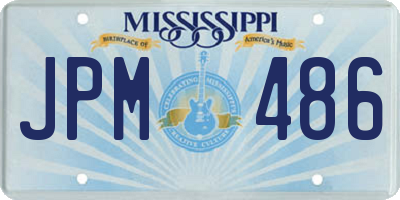 MS license plate JPM486
