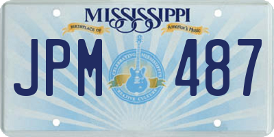 MS license plate JPM487