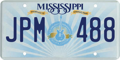 MS license plate JPM488
