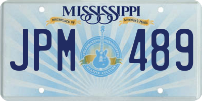 MS license plate JPM489
