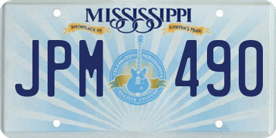 MS license plate JPM490
