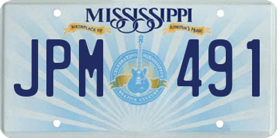 MS license plate JPM491