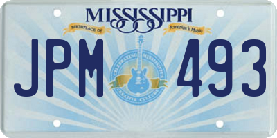 MS license plate JPM493