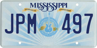 MS license plate JPM497