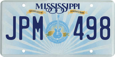 MS license plate JPM498