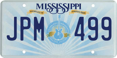 MS license plate JPM499
