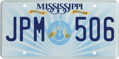 MS license plate JPM506