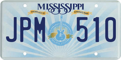 MS license plate JPM510