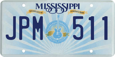 MS license plate JPM511
