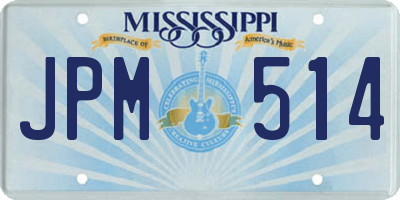 MS license plate JPM514