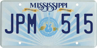 MS license plate JPM515