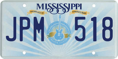 MS license plate JPM518