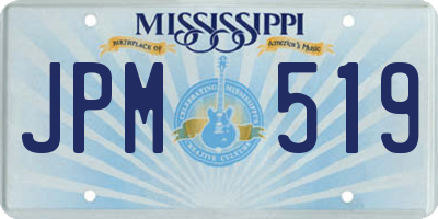 MS license plate JPM519