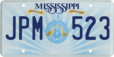 MS license plate JPM523