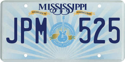 MS license plate JPM525