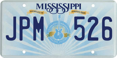 MS license plate JPM526