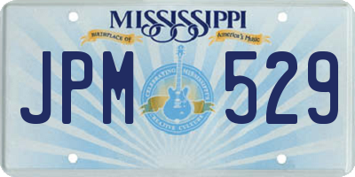 MS license plate JPM529