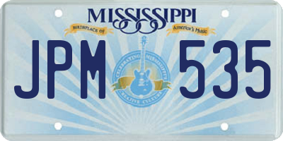 MS license plate JPM535