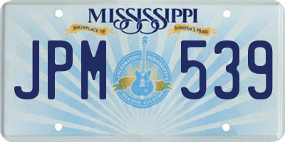 MS license plate JPM539
