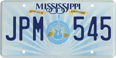 MS license plate JPM545