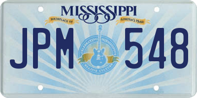 MS license plate JPM548