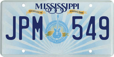 MS license plate JPM549