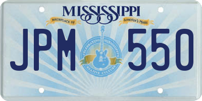 MS license plate JPM550