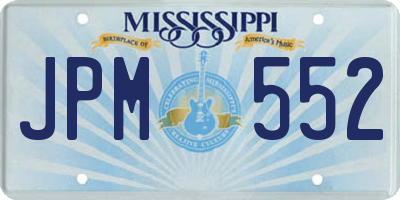 MS license plate JPM552