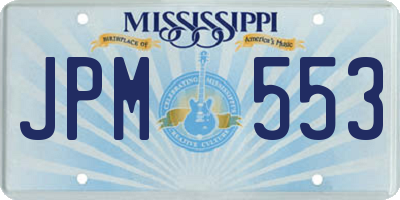 MS license plate JPM553