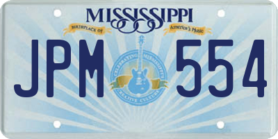 MS license plate JPM554