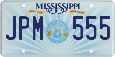 MS license plate JPM555