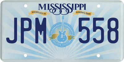MS license plate JPM558