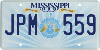 MS license plate JPM559