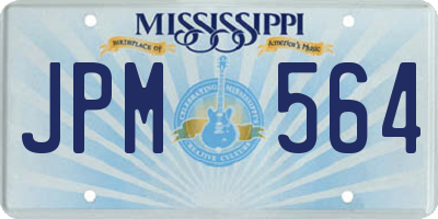 MS license plate JPM564