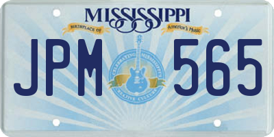 MS license plate JPM565