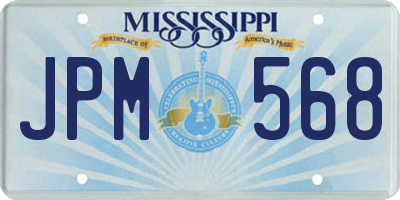 MS license plate JPM568